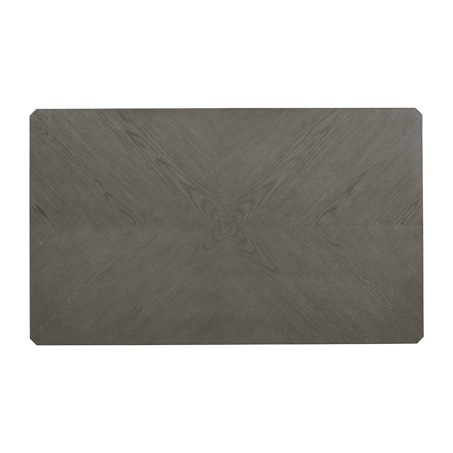 Juego de mesa de comedor TOPMAX de 6 piezas con sillas y banco tapizados, patas cónicas estilo rústico, gris oscuro y beige