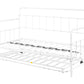 Metal Frame Daybed with trundle（white）