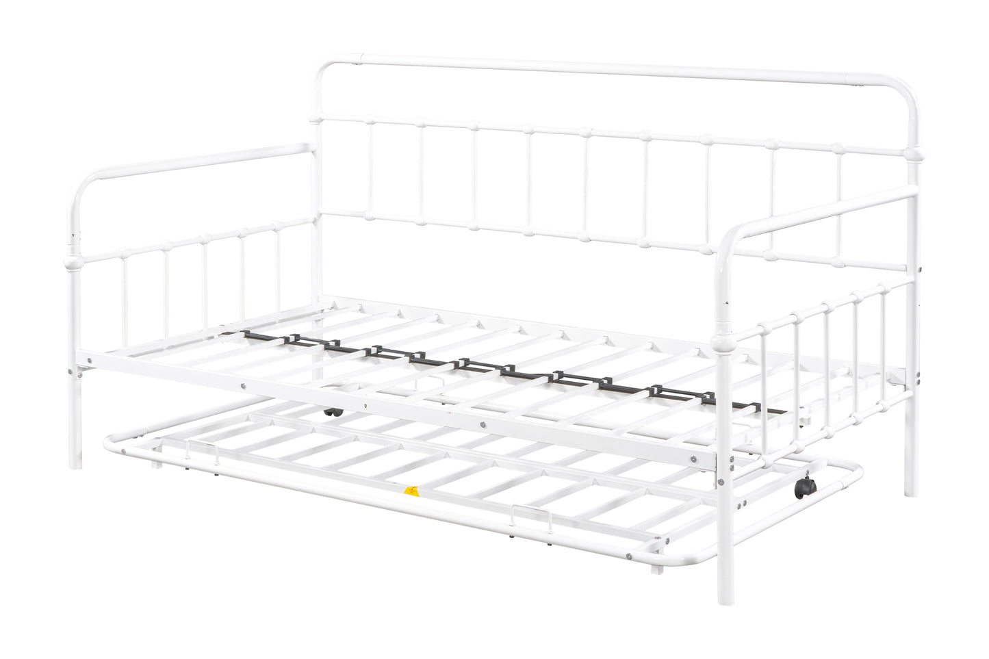 Metal Frame Daybed with trundle（white）