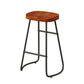 Stylish and Minimalist Bar Stools Set of 2 Counter Height Bar Stools for Kitchen Island Brown