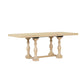 Traditional 6-Piece Trestle Extendable Dining Table Set with Removable Leaf, Padded Chairs, and Bench, Natural Finish