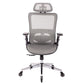 GREY Ergonomic Mesh Office Chair High Back - Adjustable Headrest with Flip-Up Arms