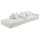 109" x 68" Modular Sectional Sofa Set, Modern Minimalist Style Couch in White