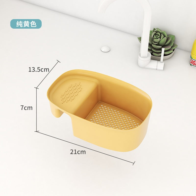 Creative kitchen saddle drain basket sink kitchen waste drain basket sink vegetable drain rack storage rack