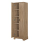 Storage Cabinet with Two Doors for Bathroom, Office, Adjustable Shelf, MDF Board, Brown