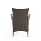 Clementine Outdoor PE Wicker Dining Chairs, Set of 2 in Multibrown Finish