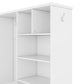 Multi-functional Hall Tree with Storage Shelves Drawers Cabinet Elegant Hallway Shoe Cabinet with Bench Modern Coat Rack White