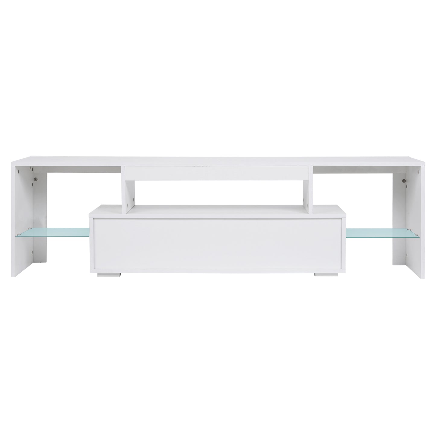 LED TV stand modern TV stand with storage Entertainment Center with drawer TV cabinet for Up to 75 inch for Gaming Living Room B