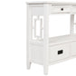 36'' Farmhouse Pine Wood Console Table Entry Sofa Table with 4 Drawers & 1 Storage Shelf (Antique White)