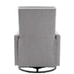 Modern Upholstered Rocker Nursery Chair Plush Seating Glider Swivel Recliner Chair Gray