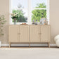 4-Door Accent Cabinet Sideboard Buffet with Adjustable Shelves, Stylish Storage for Entryways and Living Rooms