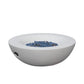 42 Inch Outdoor Concrete Propane gas Fire Pit bowl in Antique white color