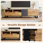 Modern TV Stand for 80-Inch TVs, Double Storage Space Media Console, Sleek Design for Living Rooms