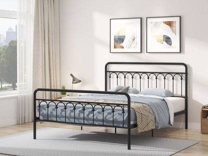 Tara Metal Bed Queen Black