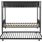 Metal double bed with casters/sturdy frame/no noise/comfortable guardrail/2 side ladders/no need for spring box