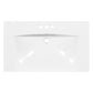 Single Bathroom Basin Sink, Vanity Top Only, 3-Faucet Holes, Resin