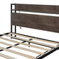 Platform Queen Bed with Socket Fast Assemble Design