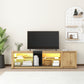 ModernTV stand suitable for TVs under 80 inches, media console with multifunctional storage, and LED lights