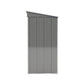 5 * 3FT outdoor storage shed, tool shed with sloping roof and lockable door, backyard garden metal shed, courtyard lawn, gray