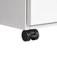 Locked three drawer storage mobile metal filing cabinet, pre assembled filing cabinet, except for wheels under the table (white)