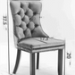 High-end Tufted Solid Wood Contemporary Velvet Upholstered Dining Chair with Wood Legs Nailhead Trim 2-Pcs Set Gloden