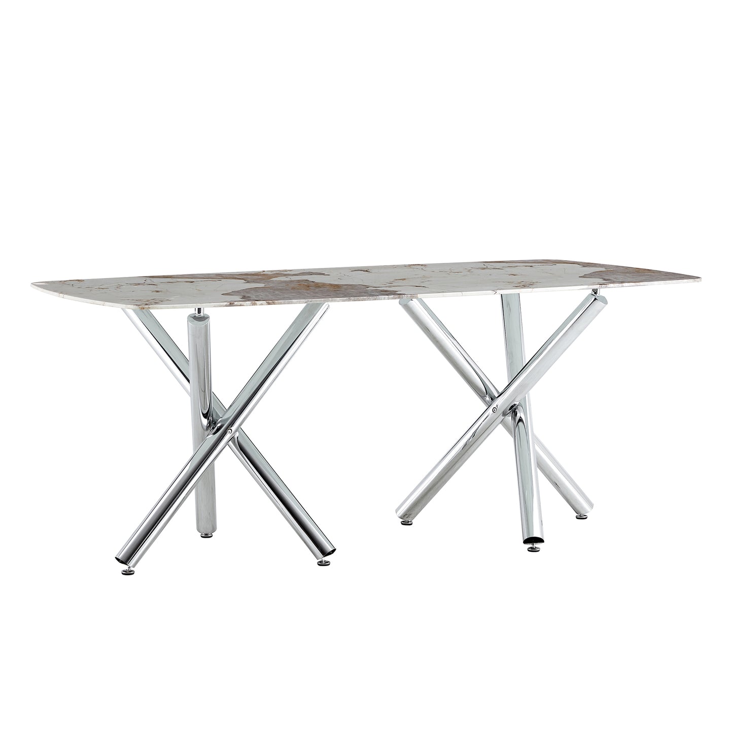 Large modern minimalist rectangular dining table suitable for 6-8 people equipped