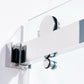 high frameless double sliding shower door, 304 stainless steel chrome plated, 8mm thick SGCC tempered transparent