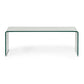 Coffee Table with 12mm Tempered Bent Glass, Elegant Design for Living Rooms