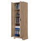 Storage Cabinet with Two Doors for Bathroom, Office, Adjustable Shelf, MDF Board, Brown