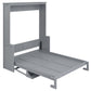 Queen Size Murphy Bed with Built-In Shelf, Space-Saving Design in Modern Gray Finish