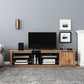 ModernTV stand suitable for TVs under 80 inches, media console with multifunctional storage, and LED lights