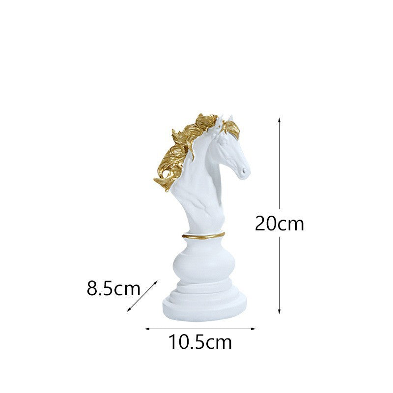 Chess resin ornaments wine cabinets kings queens warhorses chess pieces chessboards home decor