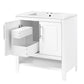 Bathroom Vanity with Sink Multi-functional Bathroom Cabinet with Doors and Drawers Solid Frame and MDF Board, White