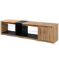 ModernTV stand suitable for TVs under 80 inches, media console with multifunctional storage, and LED lights