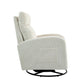 JiaDa Upholstered Swivel Glider.Flannel fabric.Rocking Chair for Nursery in Beige.Modern Style One Left Bag