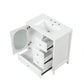 Bathroom Vanity with Sink, Bathroom Vanity Cabinet with Three Drawers and Door, Solid Wood and MDF, White