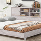 Full Size Daybed Frame with Storage Bookcases White Oak