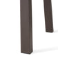 Della Acacia Wood Dining Table with Natural Stain and Rustic Metal Legs, Brown and Grey Finish