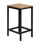 TREXM 5-piece compact bar table with table and stool - modern industrial design brown