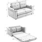 Three in one soft cushion cushion cushion sofa, folding mattress sofa bed, with side pockets and cup holder, dark gray