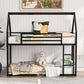 Twin over Twin House Bunk Bed with Built-in Ladder,Black