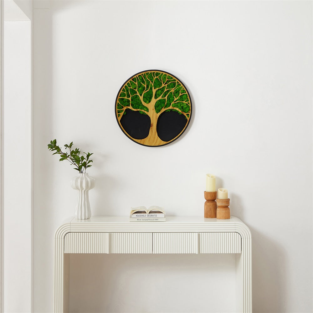 Life Tree Moss Metal Wall Art