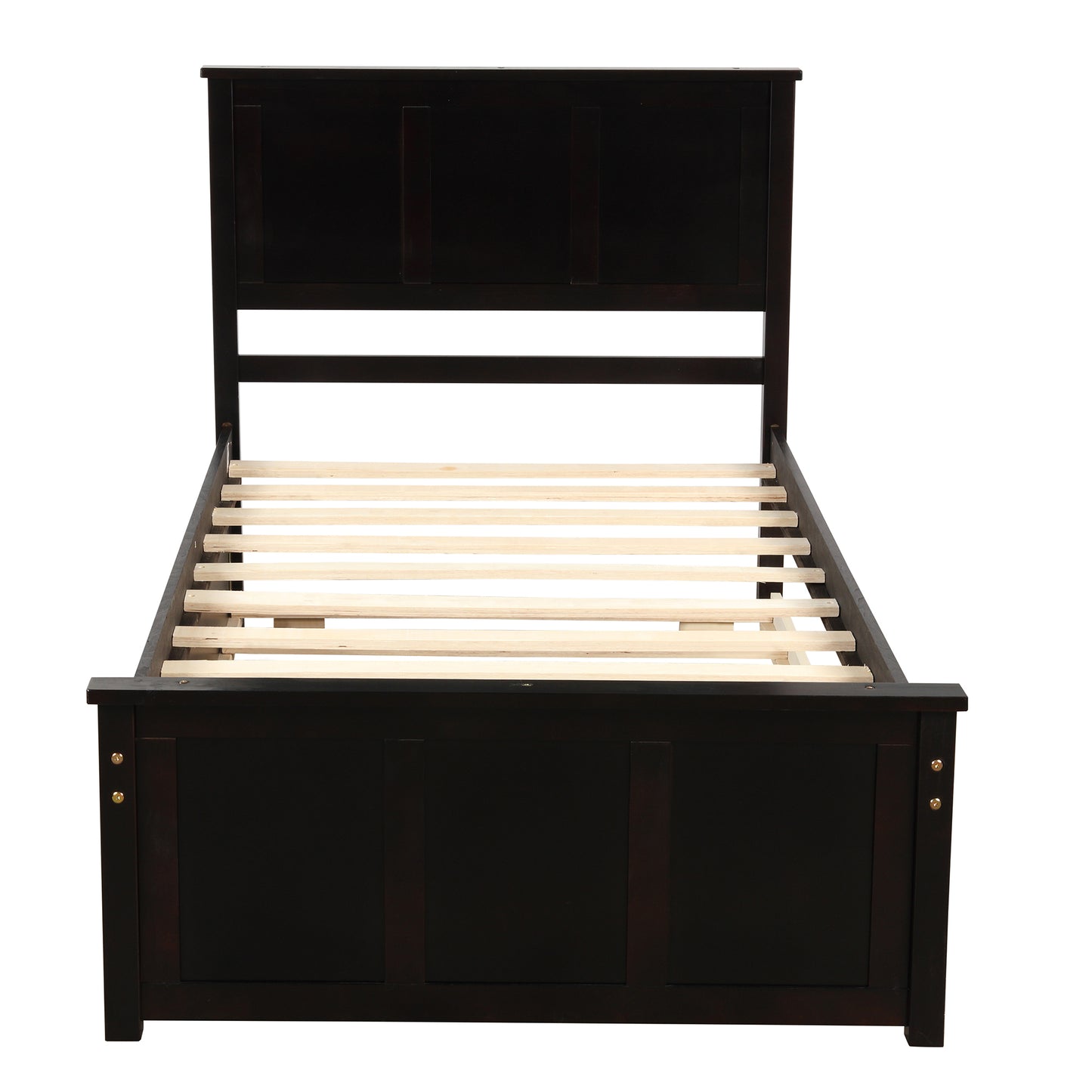 Platform Storage Bed  2 drawers with wheels  Twin Size Frame  Espresso