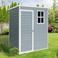 5x3ft Resin Outdoor Storage Shed Kit-Perfect to Store Patio Furniture Grey