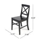 Roshan Farmhouse Acacia Wood Dining Chairs, Set of 2 in Black