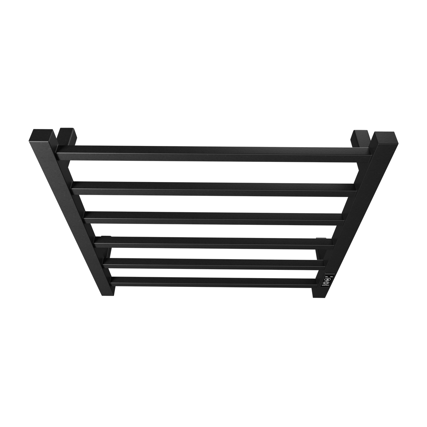 Towel Warmer 6 Bar Electric Heated Towel Rack Wall Mount Plug-in/Bath Towel Heater Matt-Black - Timer