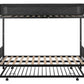 Metal double bed with casters/sturdy frame/no noise/comfortable guardrail/2 side ladders/no need for spring box