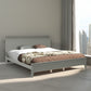 Modern Gray Solid Wood King Platform Bed