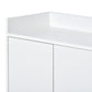 TREXM Modern Sideboard Buffet Cabinet with Large Storage Space, Elegant Design for Dining Rooms and Entryways, White