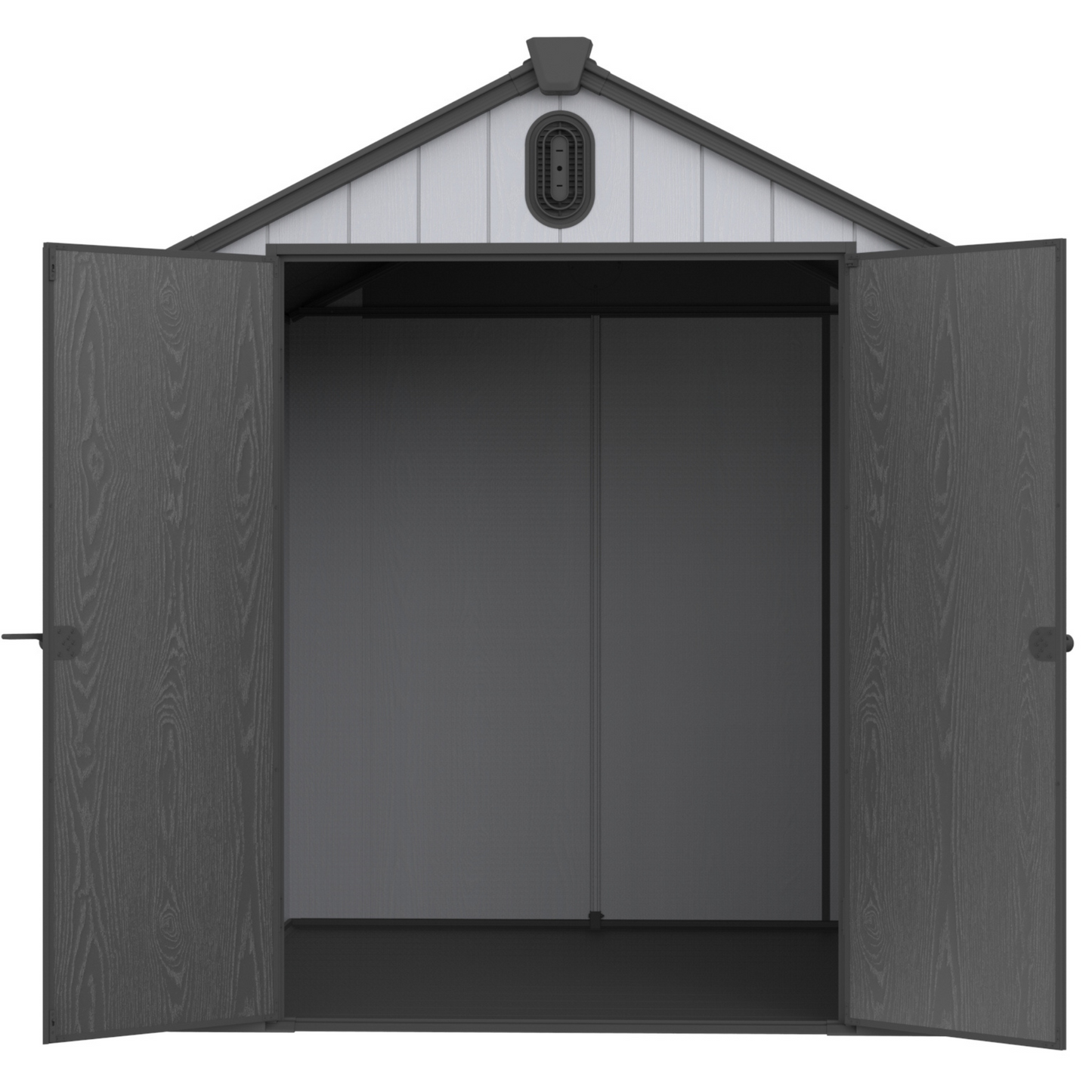 XWT012 6*8ft plastic storage shed for backyard garden big spire Tool storage